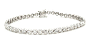 1.82carat Diamond Bezel Set Tennis Bracelet