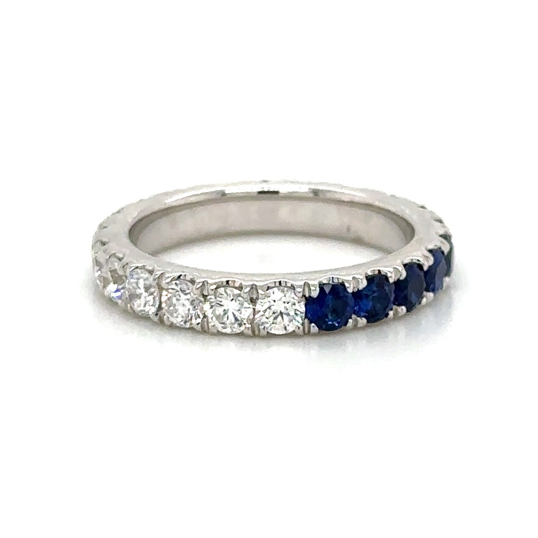 2.09carat Round- Cut Sapphire & Diamond Ring