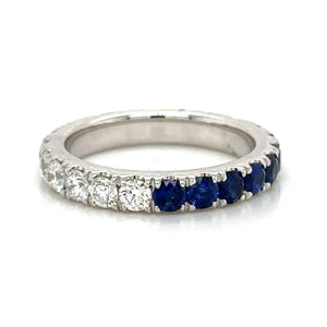 2.09carat Round- Cut Sapphire & Diamond Ring