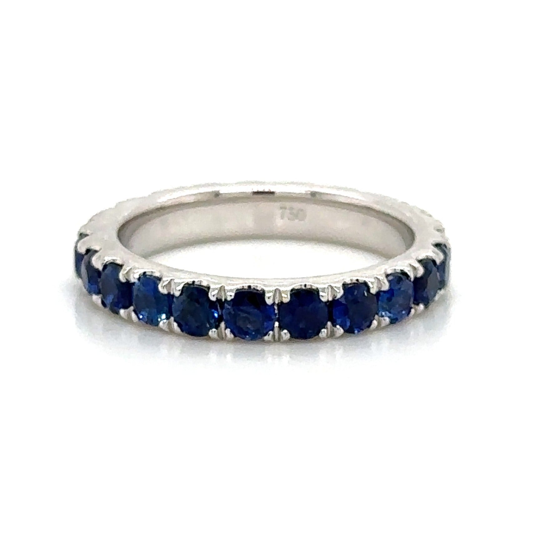 2.09carat Round- Cut Sapphire & Diamond Ring