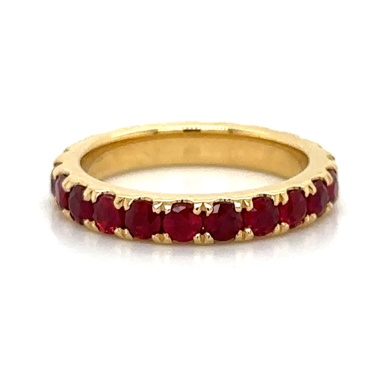 2.10carat Round- Cut Ruby & Diamond Ring