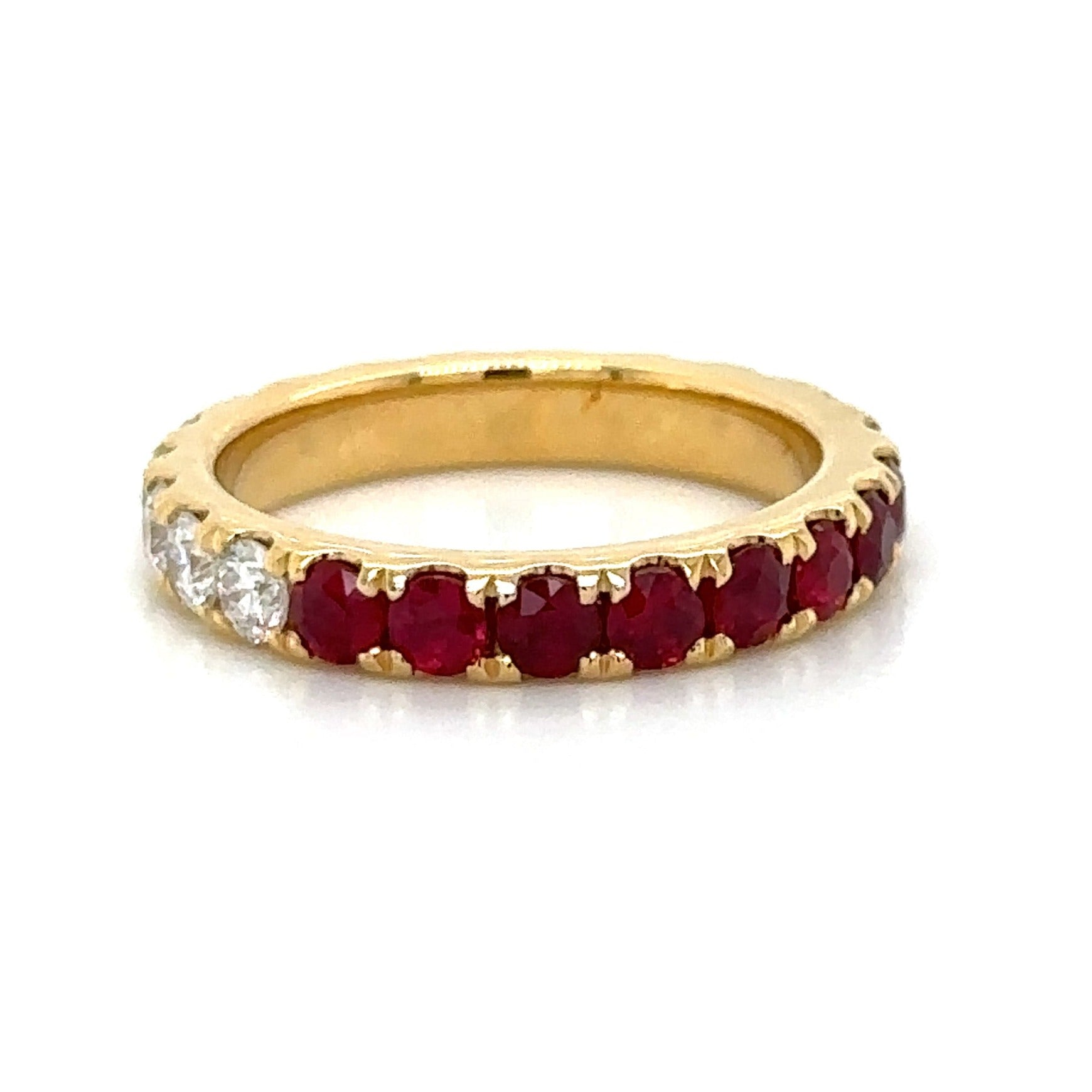 2.10carat Round- Cut Ruby & Diamond Ring