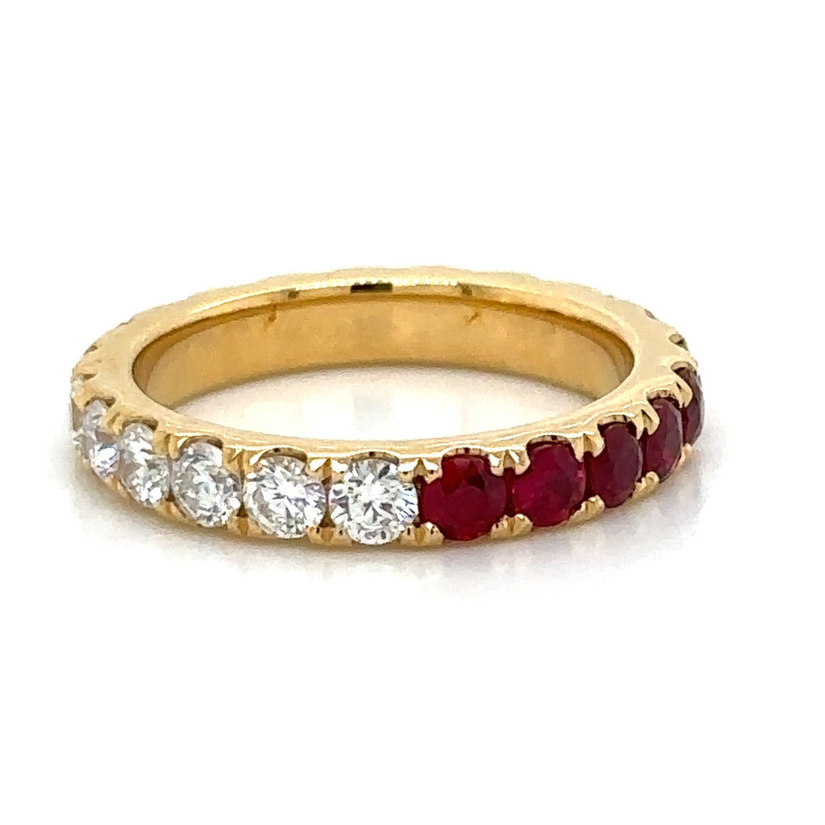 2.10carat Round- Cut Ruby & Diamond Ring