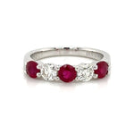 1.56ct tw Ruby & Diamond Alternating Ring