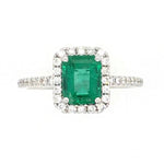 1.51carat Emerald & Diamond Ring