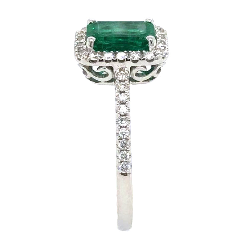 1.51carat Emerald & Diamond Ring