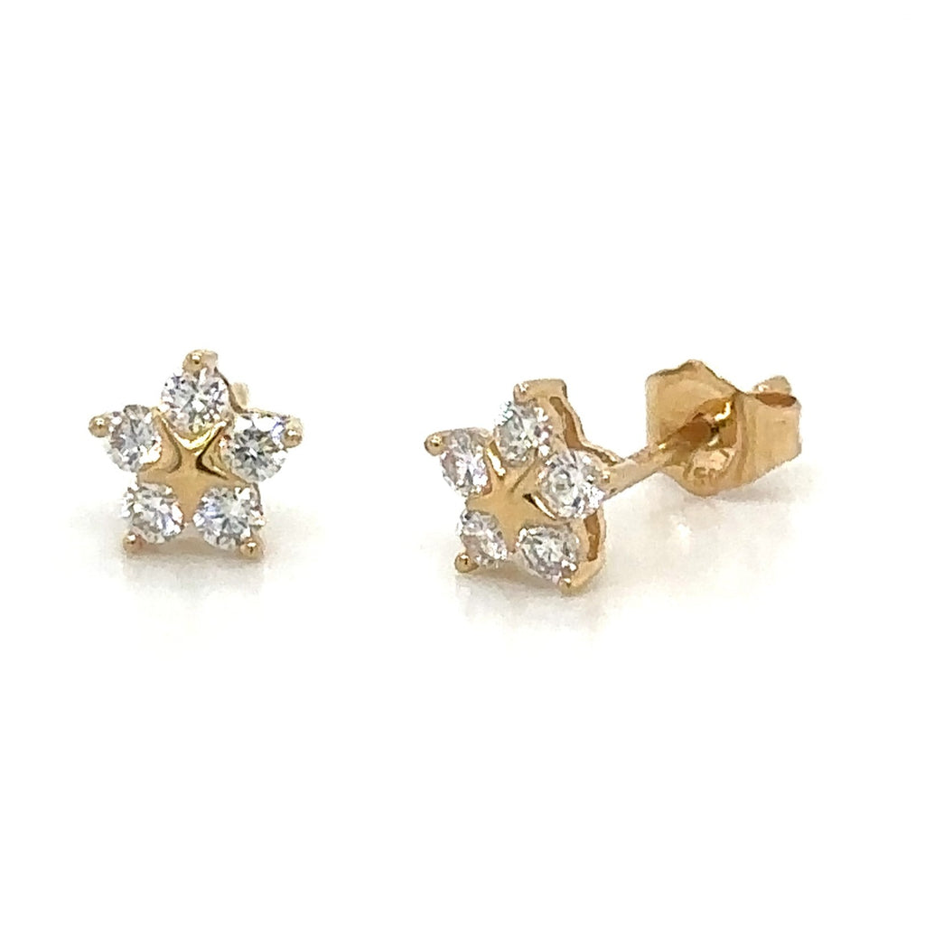 0.25ct tw Diamond Flower Shape Mini Stud Earrings