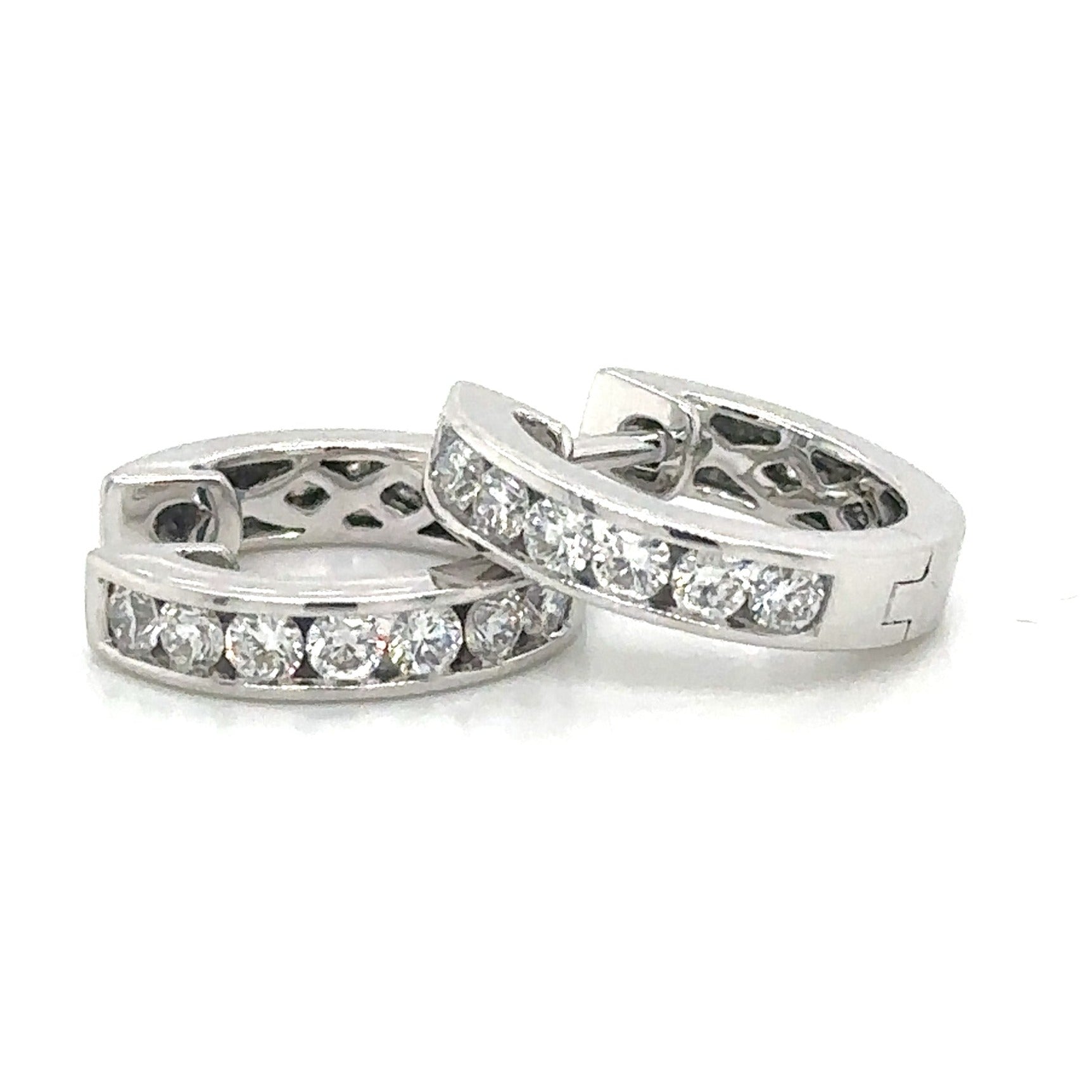 Diamond 0.47carat Hoop Huggie Earrings