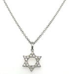 0.18ct tw Diamond Small Star of David Pendant Necklace