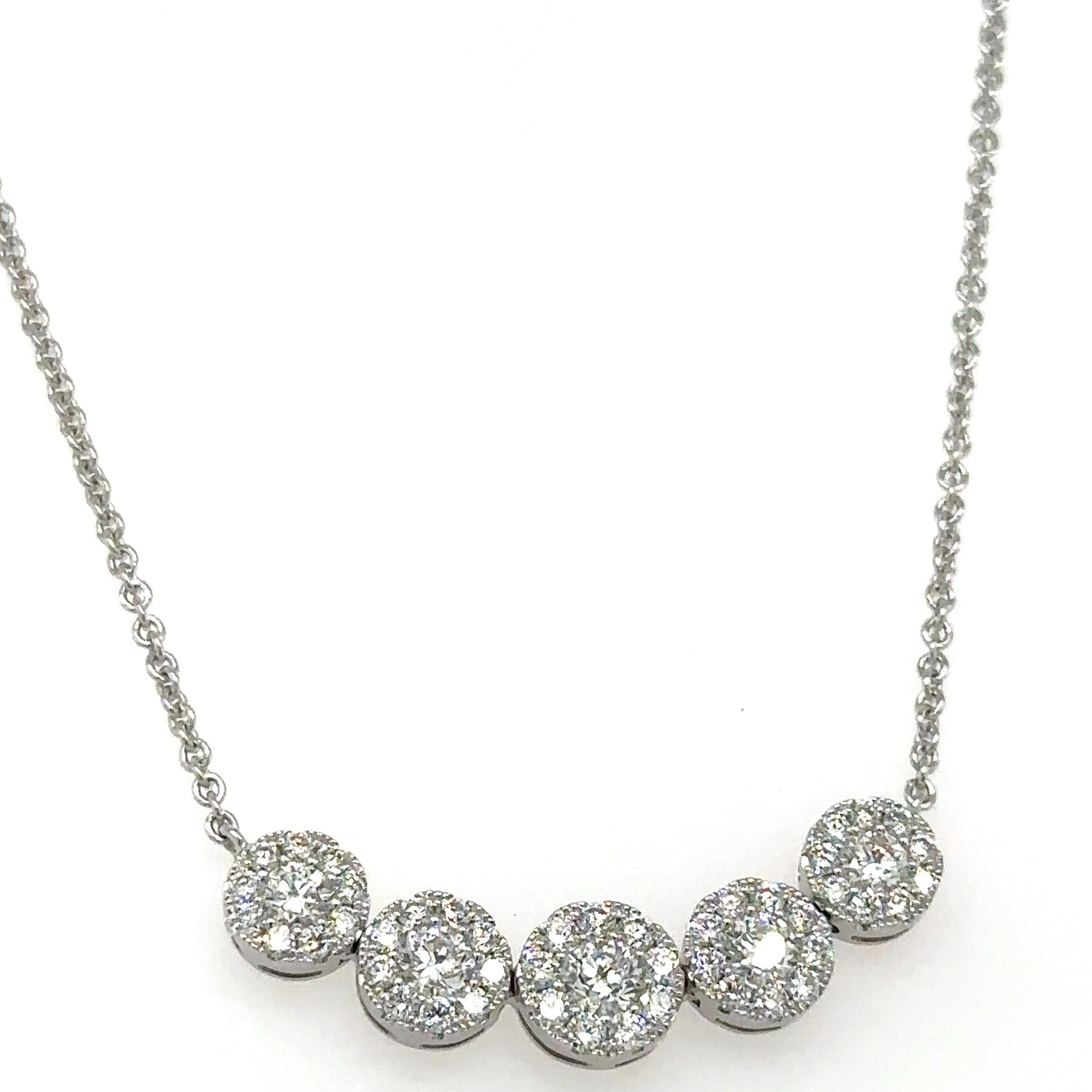 1.10ct tw Diamond Station Chain Necklace