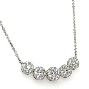 1.10ct tw Diamond Station Chain Necklace