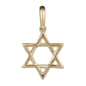 0.07ct tw Diamond and Gold Star Of David Pendant Necklace