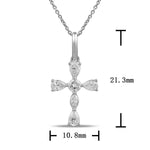 0.49carat Mix-shape Diamond Cross Pendant Necklace