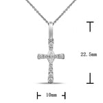 0.26carat Marquise-shape Diamond Cross Pendant Necklace