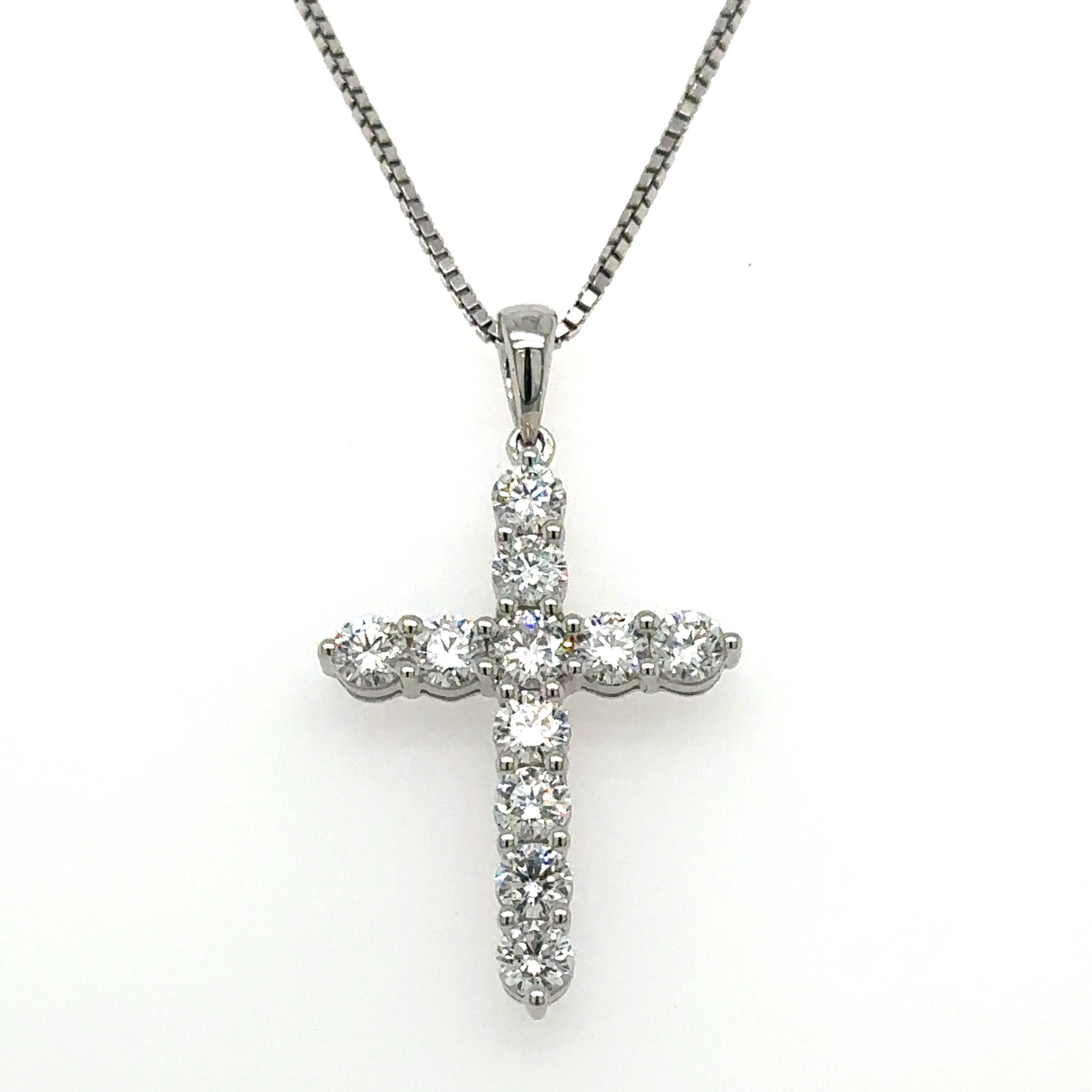 1.08ct tw Diamond Cross Pendant Necklace