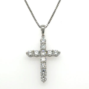 1.08ct tw Diamond Cross Pendant Necklace