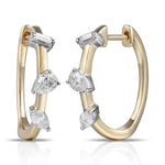 0.49ct t.w. Mixed Shape Diamond Hoop Fancy Earrings