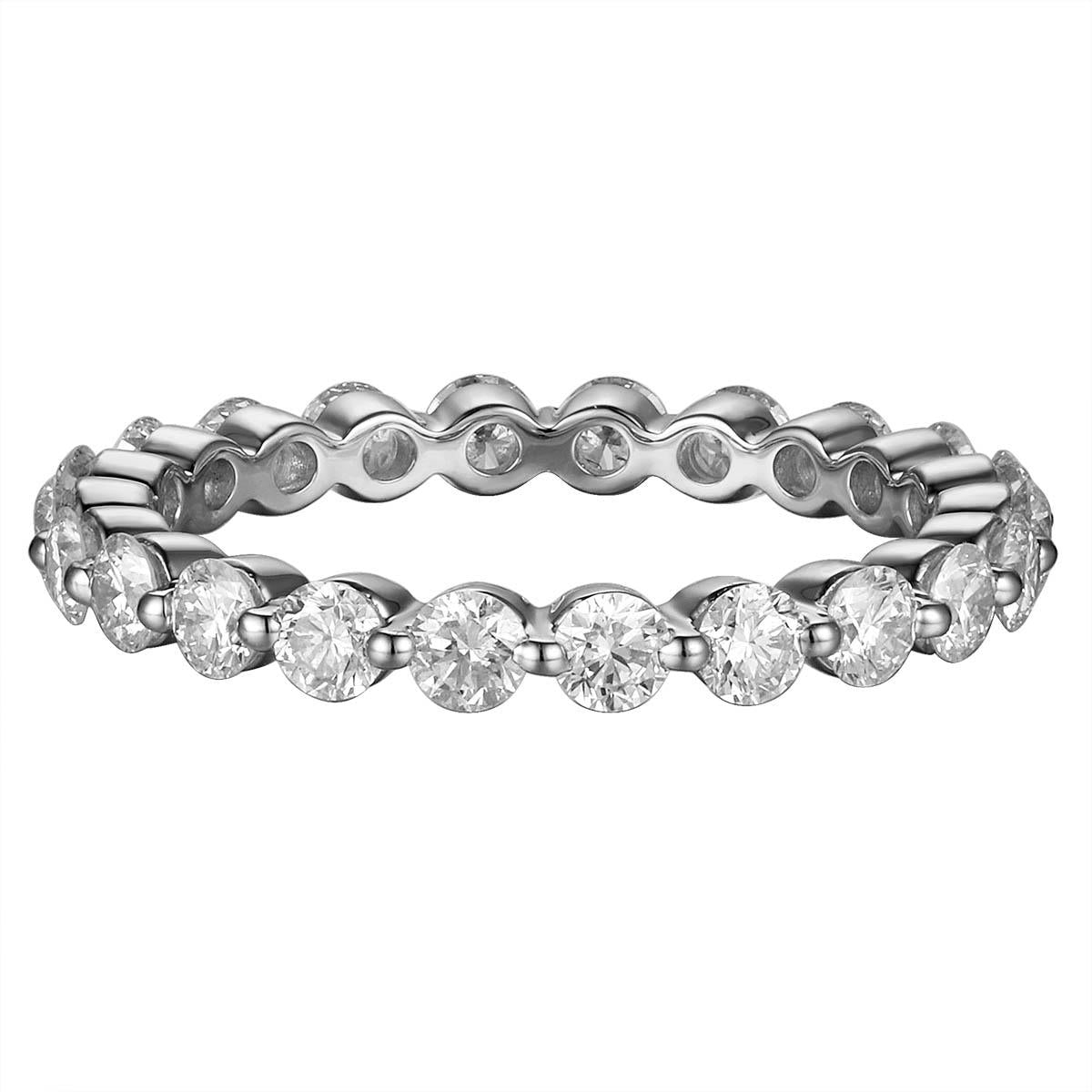 1.32ct t w Diamond Single Prong Eternity Band