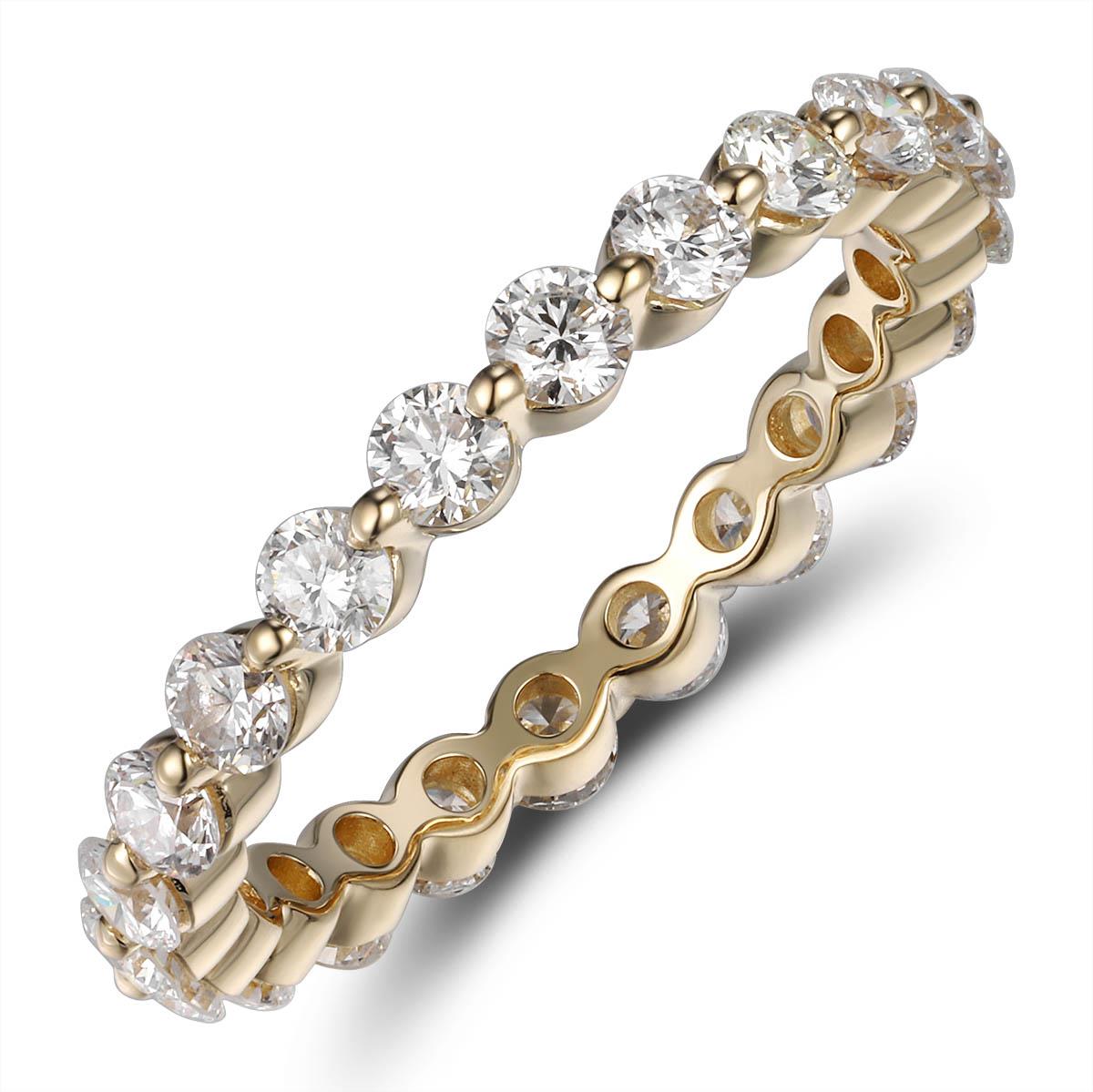 1.32ct t w Diamond Single Prong Eternity Band