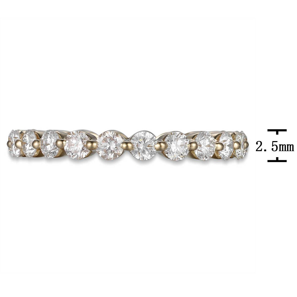 1.32ct t w Diamond Single Prong Eternity Band