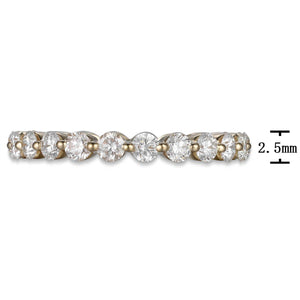 1.32ct t w Diamond Single Prong Eternity Band