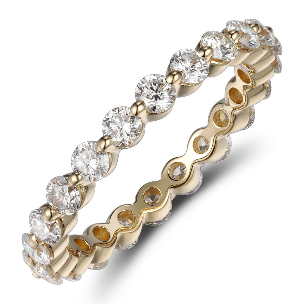 1.32ct t w Diamond Single Prong Eternity Band