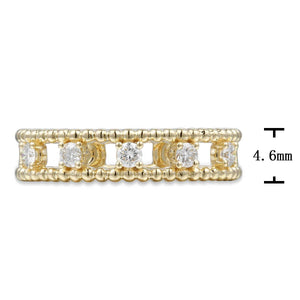 0.20carat Three Row Middle Row Diamond Ring