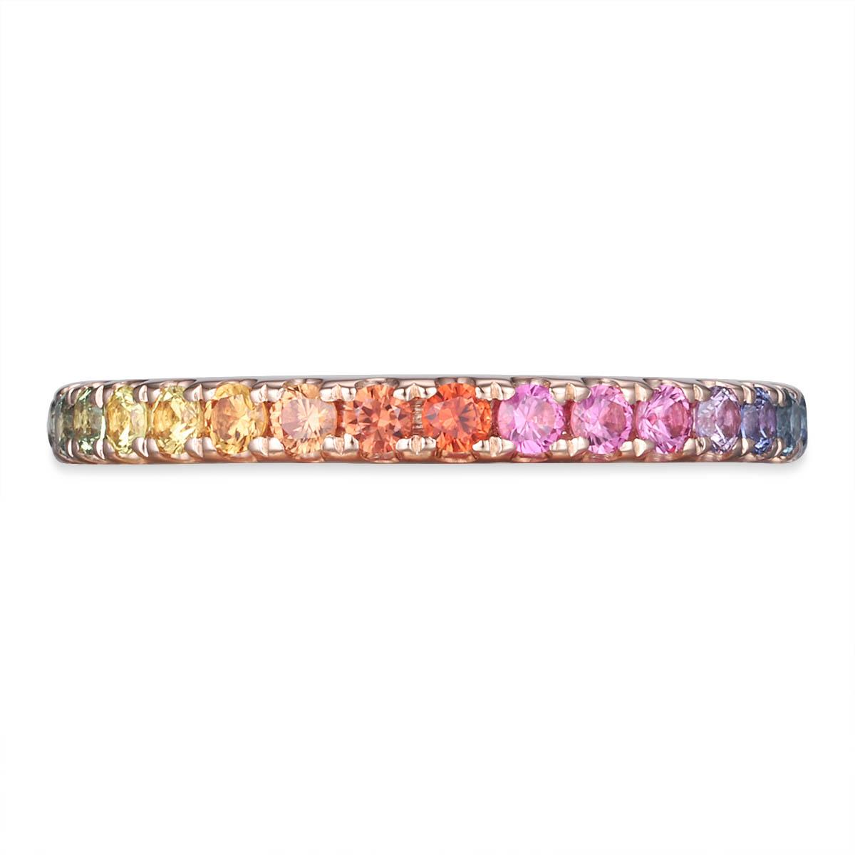 Rainbow Sapphire 0.42ct tw Gold Ring