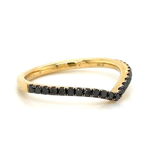 Black Diamond Curved Eternity Band Ring