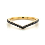 Black Diamond Curved Eternity Band Ring