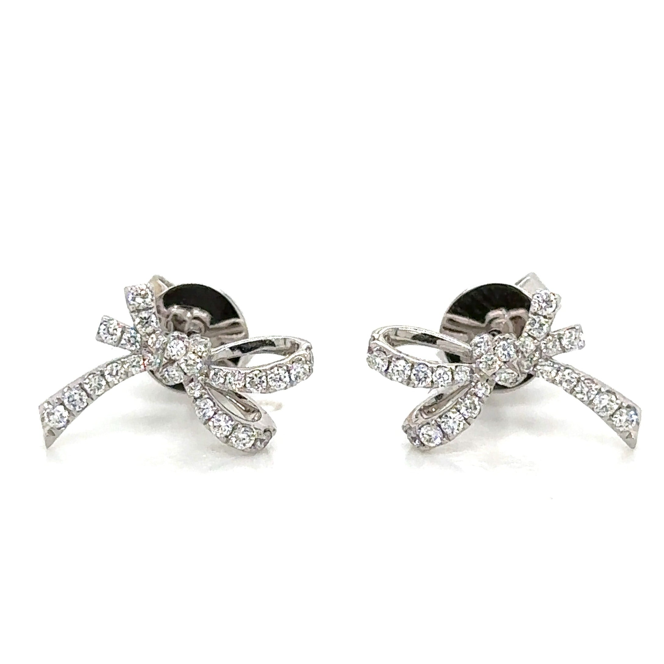 0.31ct tw Diamond Bow Diamond Stud Earrings