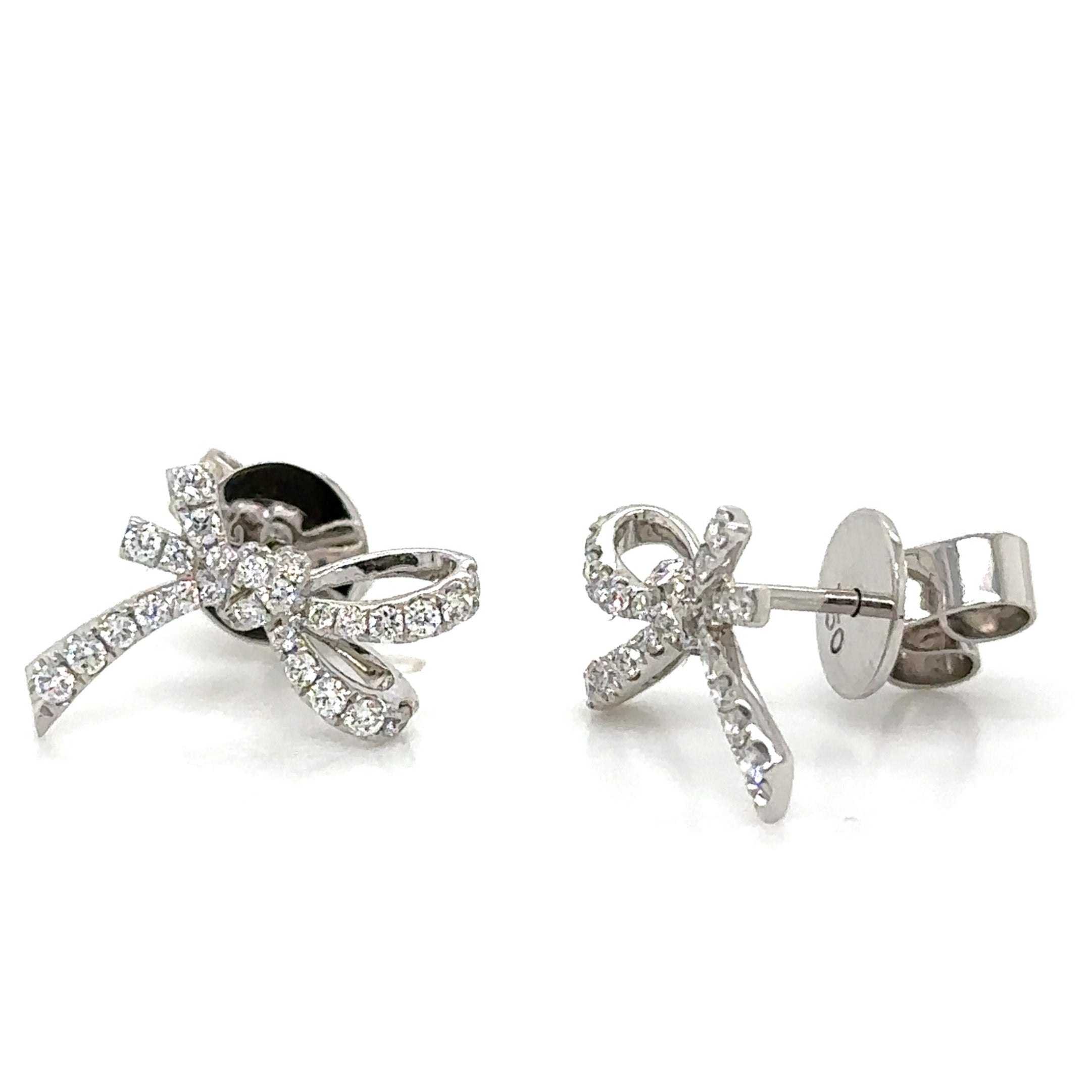 0.31ct tw Diamond Bow Diamond Stud Earrings