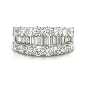 2.86ct tw Baguette and Round Cut Diamond Ring