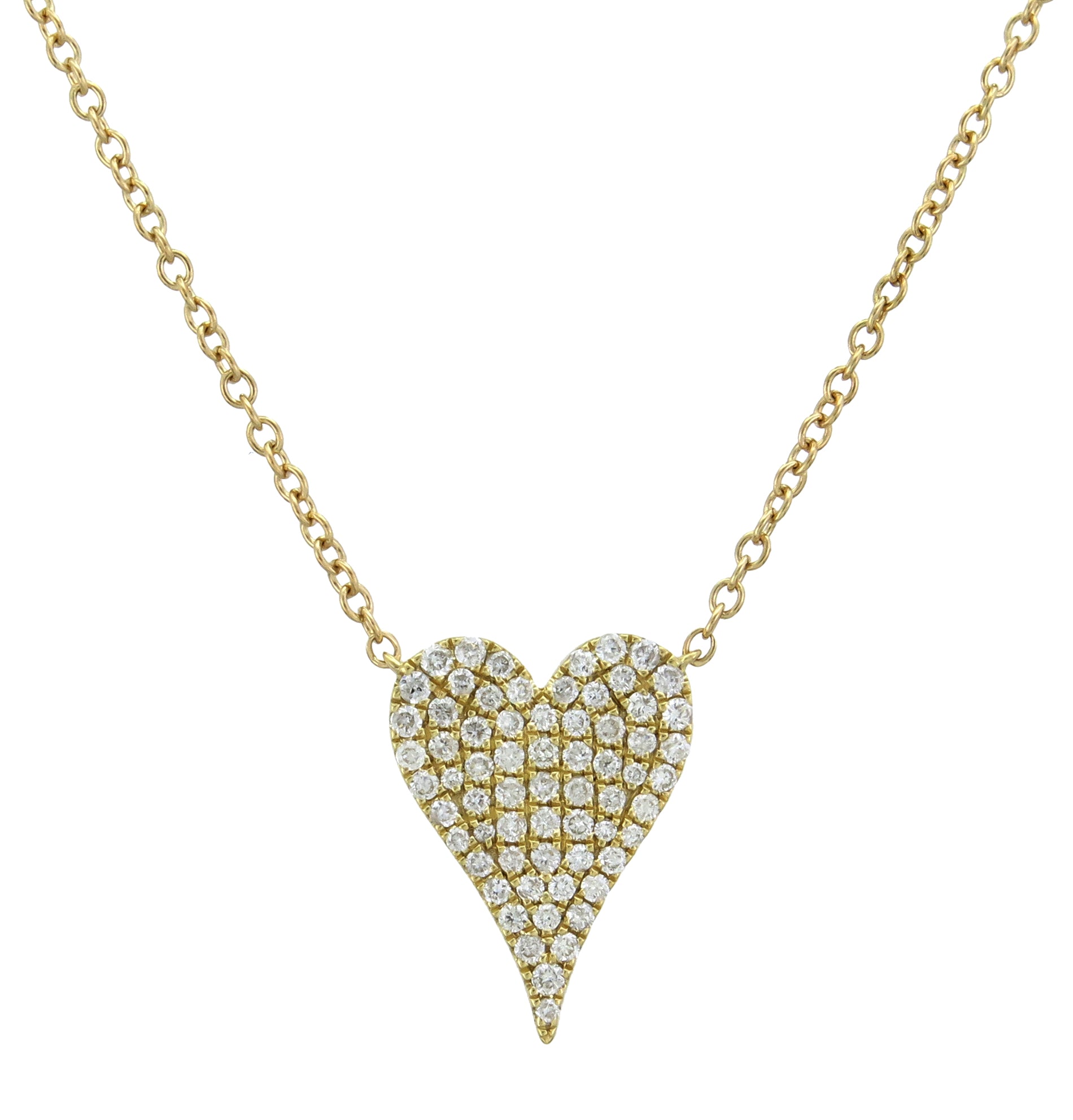 0.35CT T.W. Diamond Heart Pave Pendant Necklace