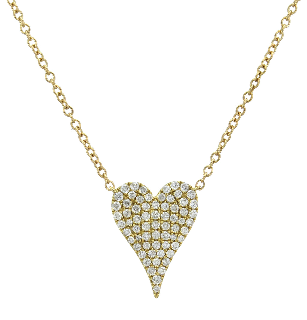 0.35CT T.W. Diamond Heart Pave Pendant Necklace