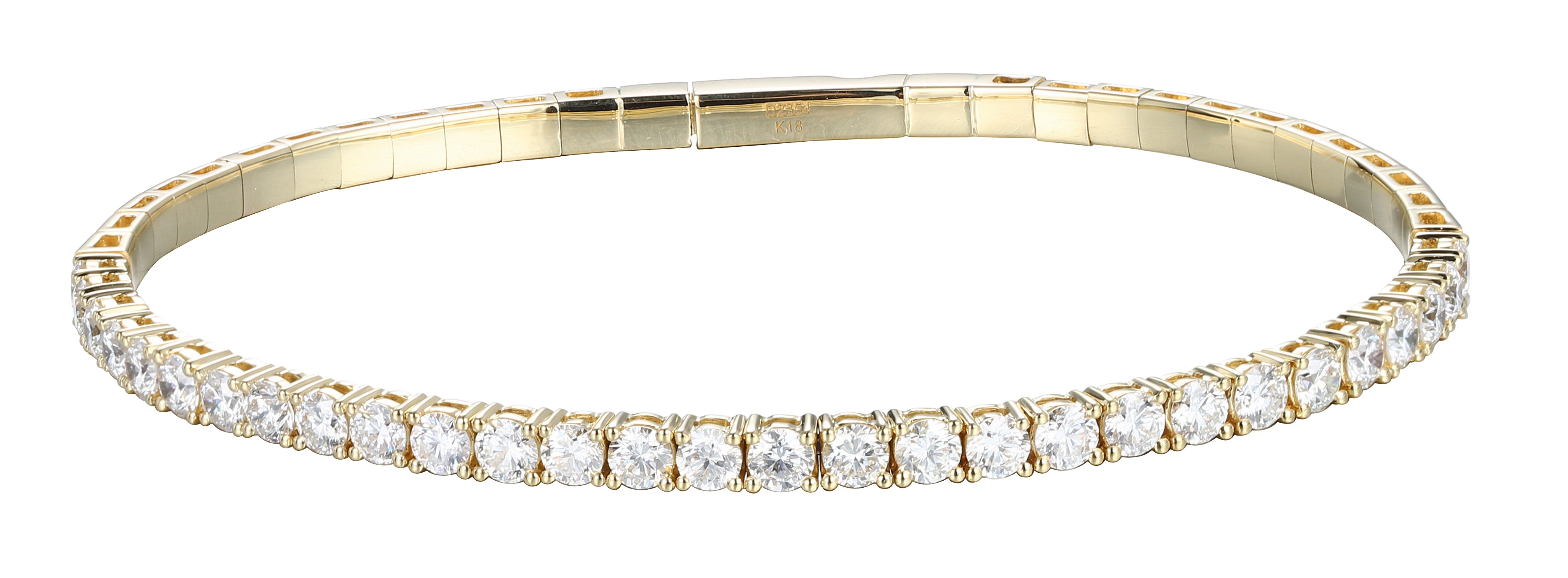 Diamond Semi Flexible Bangle Bracelet 2.36ct tw