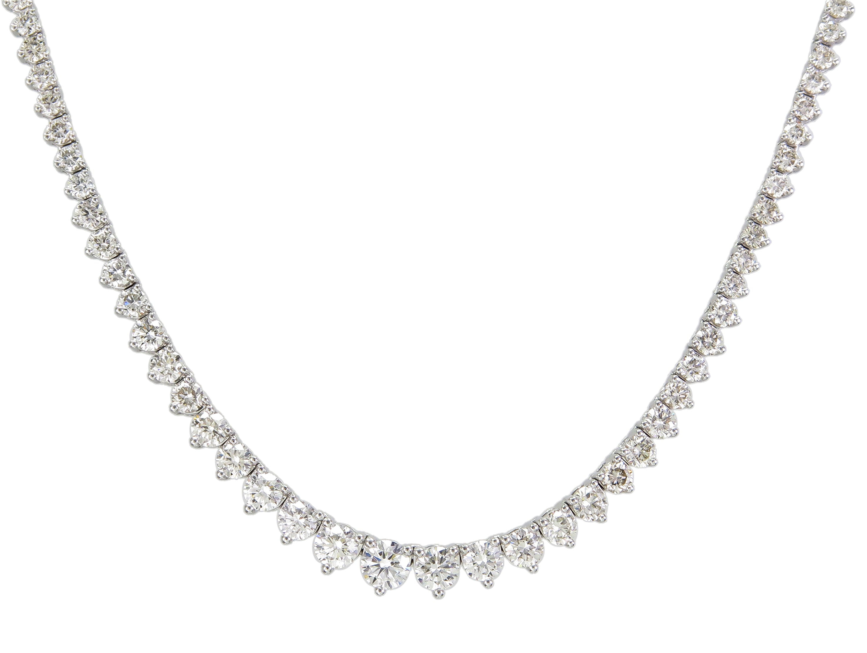 5.05ct tw Diamond Riviera Line Tennis Gradual Necklace