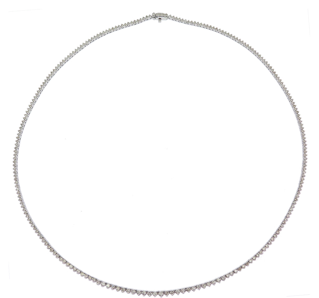 3.02ct tw Diamond Riviera Line Tennis Gradual Necklace