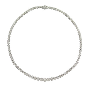 10.45ct tw Diamond Riviera Line Tennis Statement Necklace