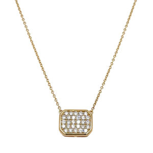 0.50ct tw Diamond Pave Emerald-cut Pendant Necklace