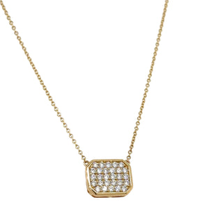 0.50ct tw Diamond Pave Emerald-cut Pendant Necklace