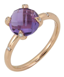 2.14carat ﻿﻿﻿Amethyst And Diamond Ring