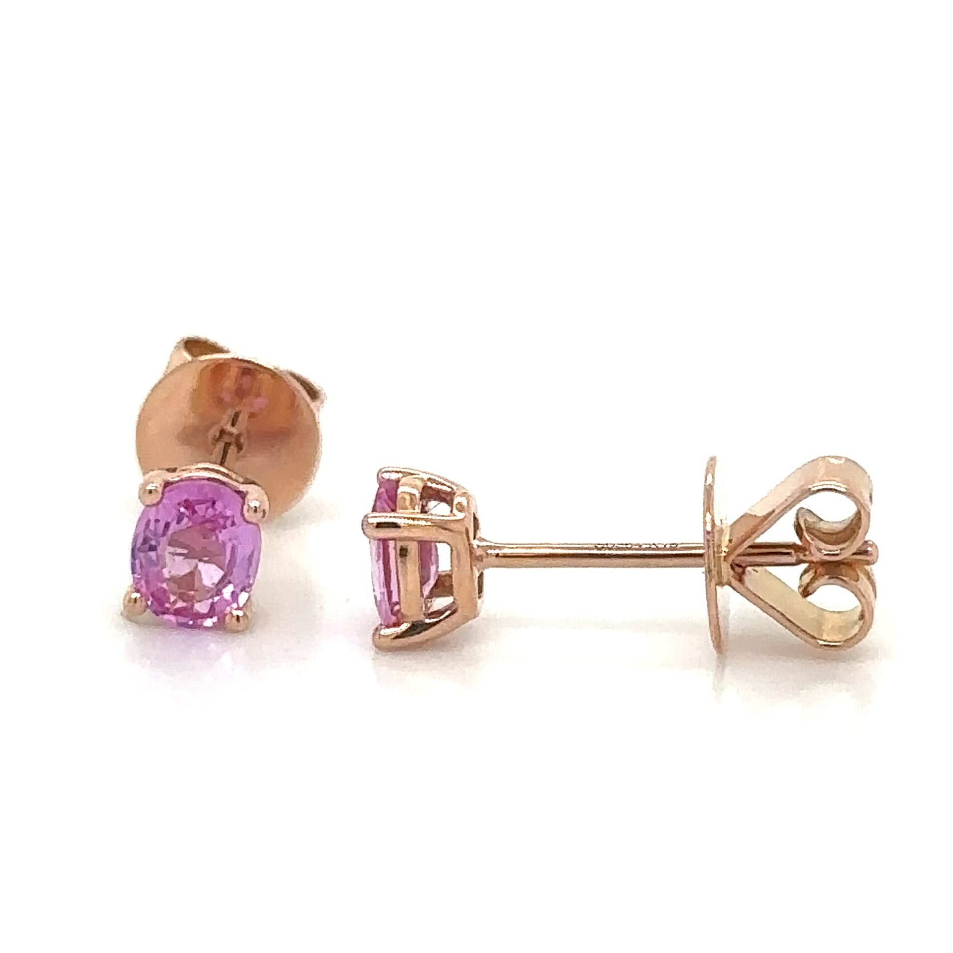 0.73ct tw Pink Sapphire Oval Stud Earring