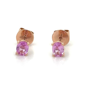 0.73ct tw Pink Sapphire Oval Stud Earring