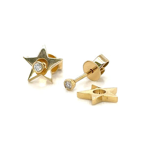 Diamond Star Stud Earrings