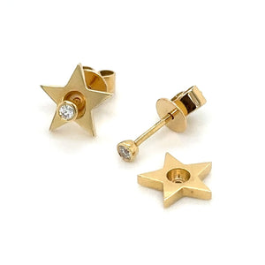 Diamond Star Stud Earrings