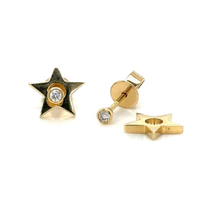 Diamond Star Stud Earrings