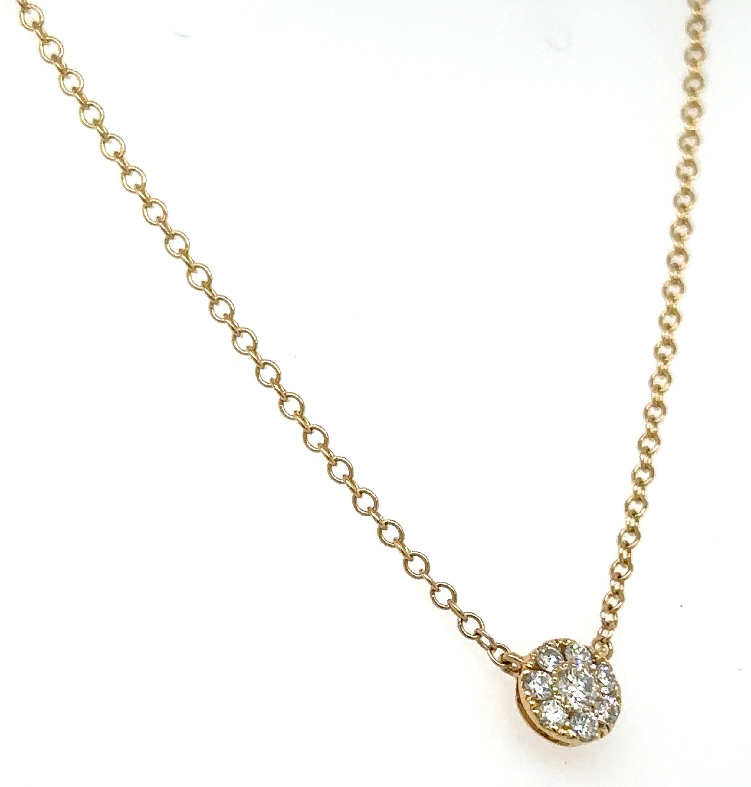 Diamond 0.19ct tw Cluster Pendant Necklace