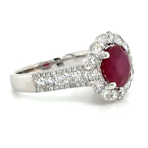 Ruby And Diamond Right Hand Cocktail Ring