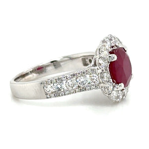 Ruby And Diamond Right Hand Cocktail Ring